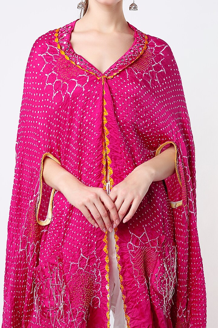 Fuchsia Tie-Dyed Cape by Twenty Nine at Pernia's Pop Up Shop