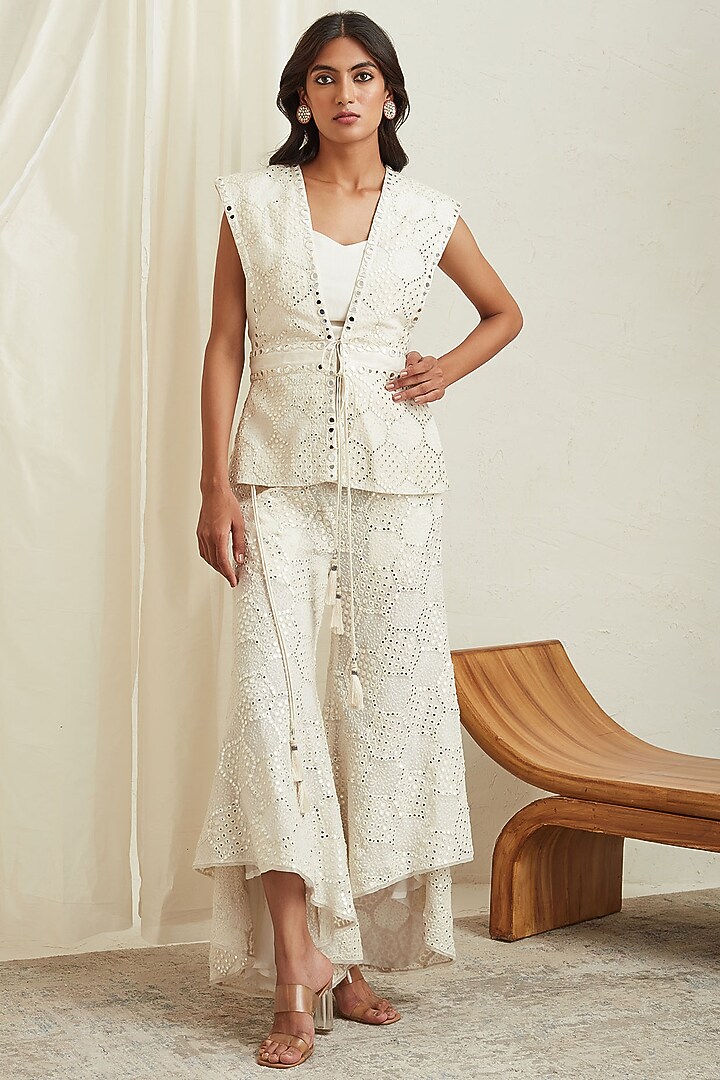 White Panelled Jacket by Twenty Nine at Pernia's Pop Up Shop