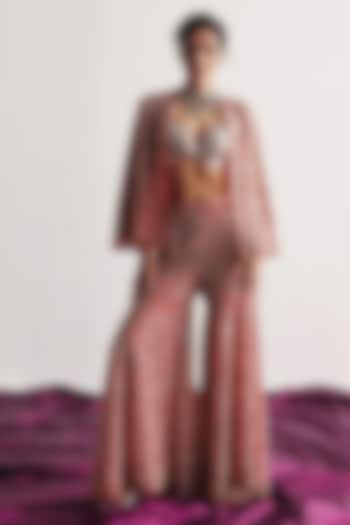 Red Tulle Mirror Work Jacket by Twenty Nine at Pernia's Pop Up Shop