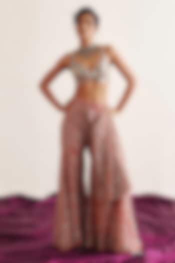 Red Tulle Mirror Embroidered Bralette by Twenty Nine at Pernia's Pop Up Shop