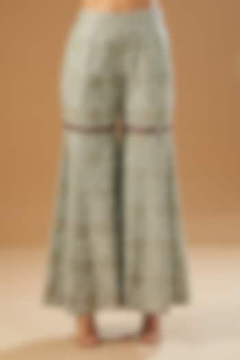 Grey Georgette Hand Embroidered Sharara by Twenty Nine