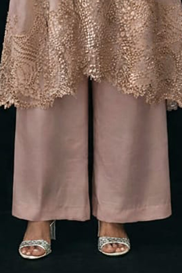 Blush Pink Tissue Palazzo Pants by Twenty Nine at Pernia's Pop Up Shop