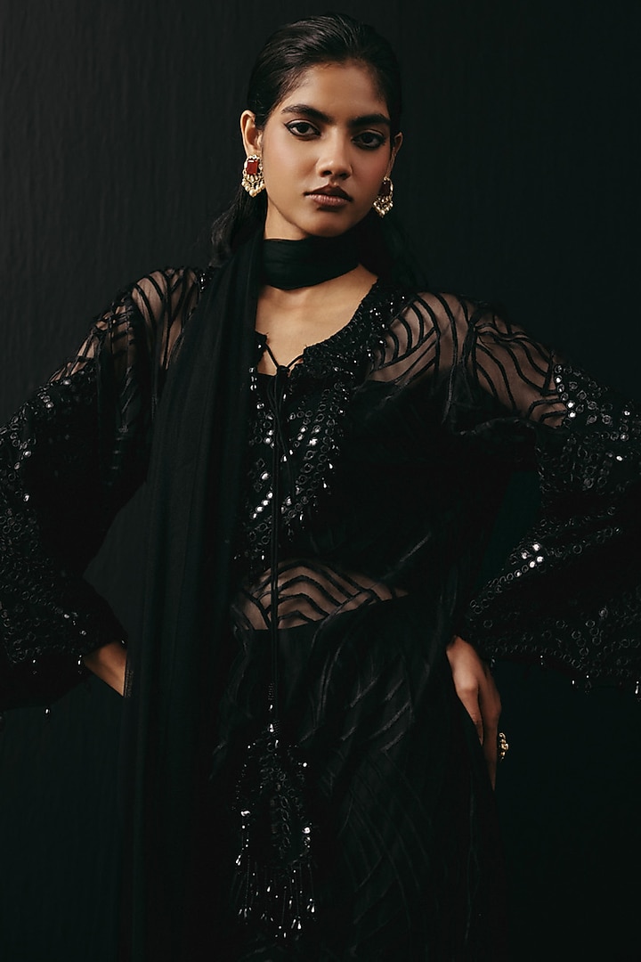 Black Dola Silk Bandeau Top by Twenty Nine at Pernia's Pop Up Shop