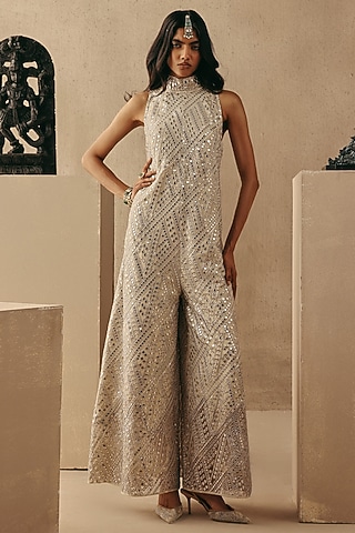 Natural Tissue Hand Embroidered Jumpsuit by Twenty Nine