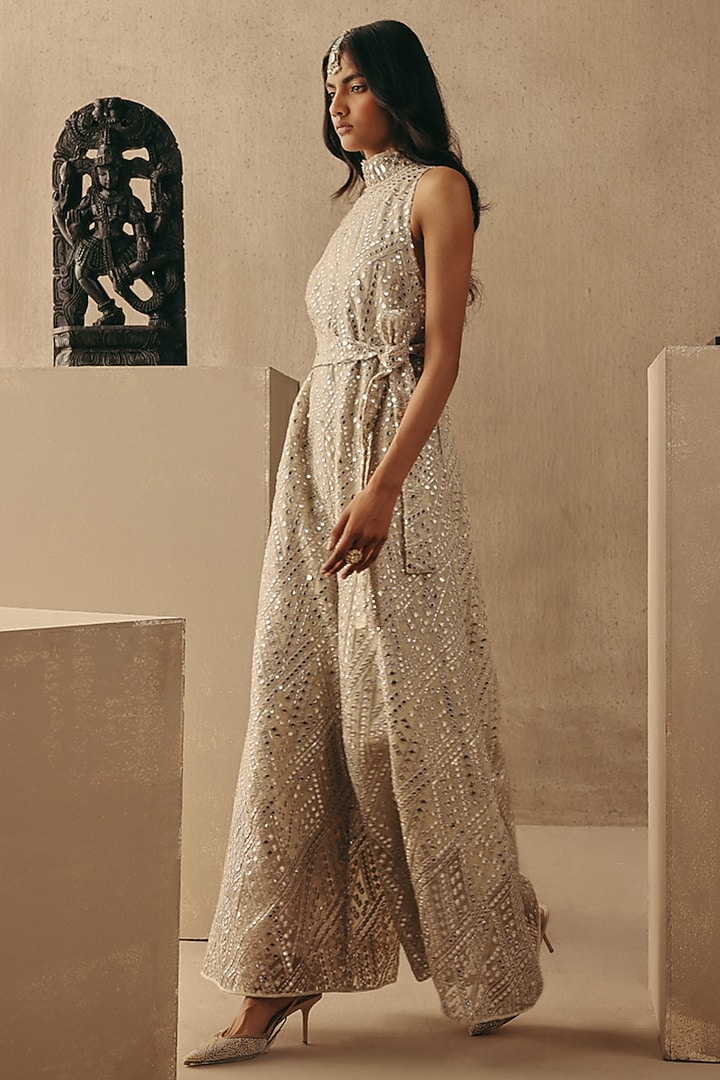 Natural Tissue Hand Embroidered Jumpsuit by Twenty Nine at Pernia's Pop Up Shop