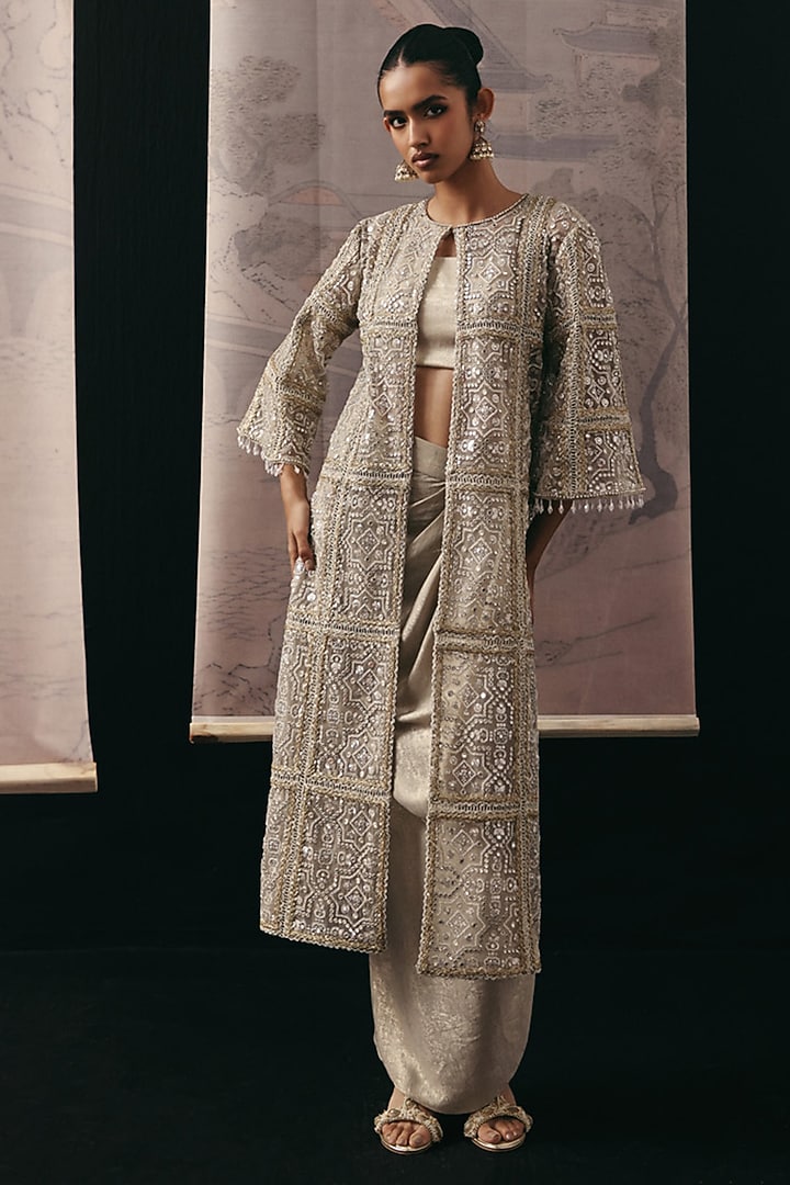 Natural Mirror Work Jacket by Twenty Nine at Pernia's Pop Up Shop