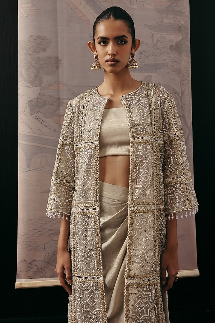 Natural Mirror Work Jacket by Twenty Nine at Pernia's Pop Up Shop