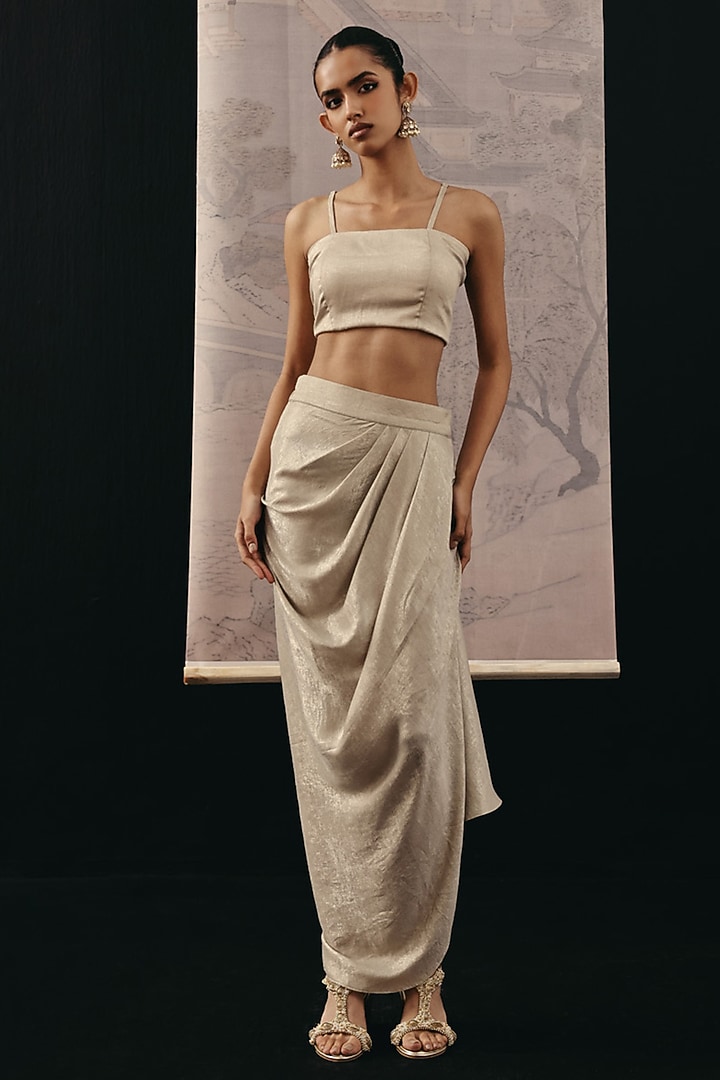 Silver Shimmer Lycra Bandeau by Twenty Nine at Pernia's Pop Up Shop