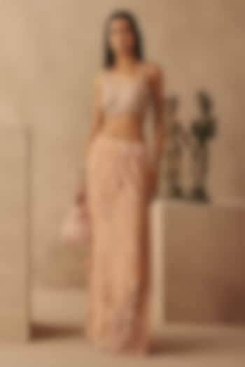 Blush Net Mirror Work Bandeau by Twenty Nine at Pernia's Pop Up Shop