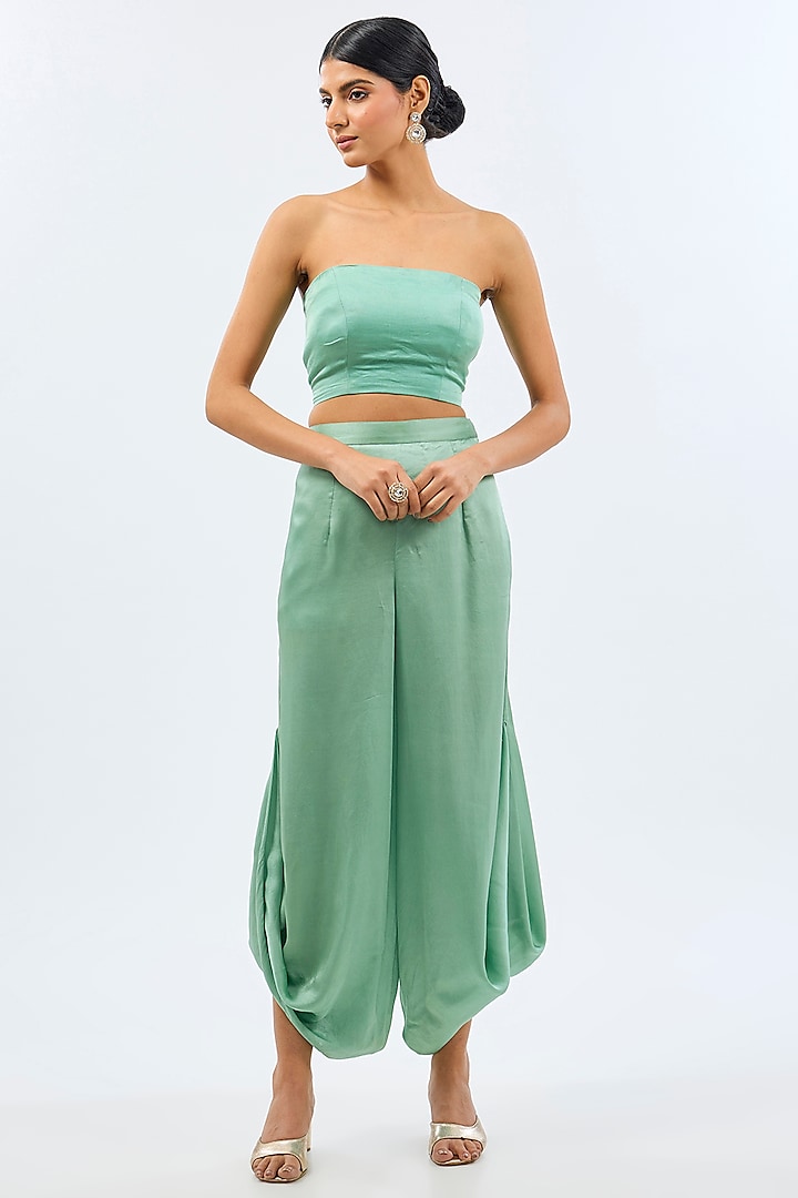 Green Modal Silk Bustier by Twenty Nine at Pernia's Pop Up Shop