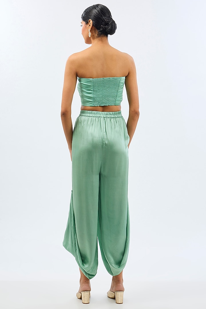 Green Modal Silk Bustier by Twenty Nine at Pernia's Pop Up Shop