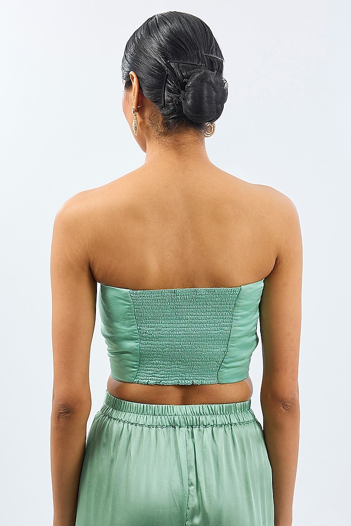Green Modal Silk Bustier by Twenty Nine at Pernia's Pop Up Shop