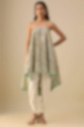 Sage Green Net Top by Twenty Nine at Pernia's Pop Up Shop