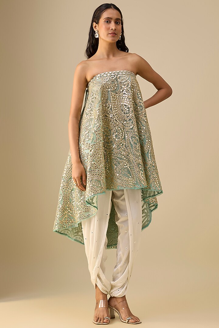 Sage Green Net Top by Twenty Nine at Pernia's Pop Up Shop
