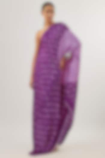 Purple Silk One-Shoulder Kaftan by Twenty Nine at Pernia's Pop Up Shop