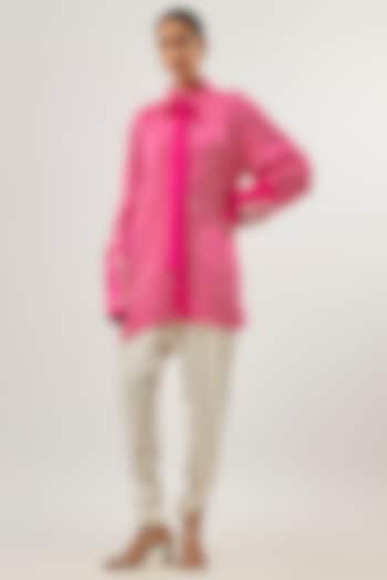 White Modal Satin Dhoti Pants by Twenty Nine at Pernia's Pop Up Shop