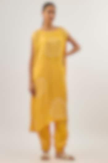 Yellow Silk Shift Vacation Dress by Twenty Nine at Pernia's Pop Up Shop