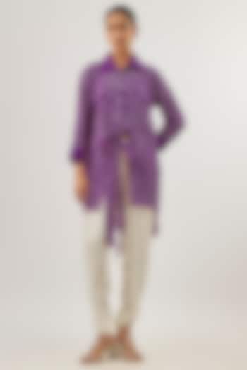 Purple Silk Wrap-Up Tunic by Twenty Nine at Pernia's Pop Up Shop
