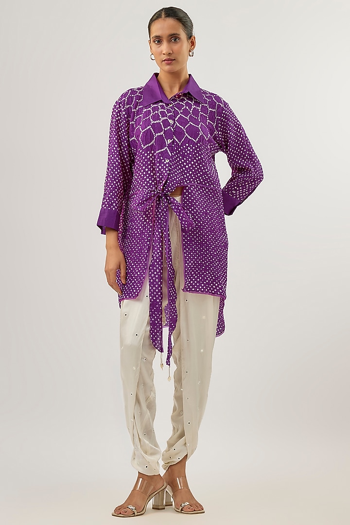 Purple Silk Wrap-Up Tunic by Twenty Nine at Pernia's Pop Up Shop
