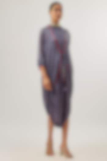 Grey Gaji Silk Dhoti Pant Party Wear Saree by Twenty Nine at Pernia's Pop Up Shop