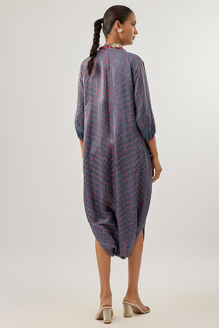 Grey Gaji Silk Dhoti Pant Party Wear Saree by Twenty Nine at Pernia's Pop Up Shop