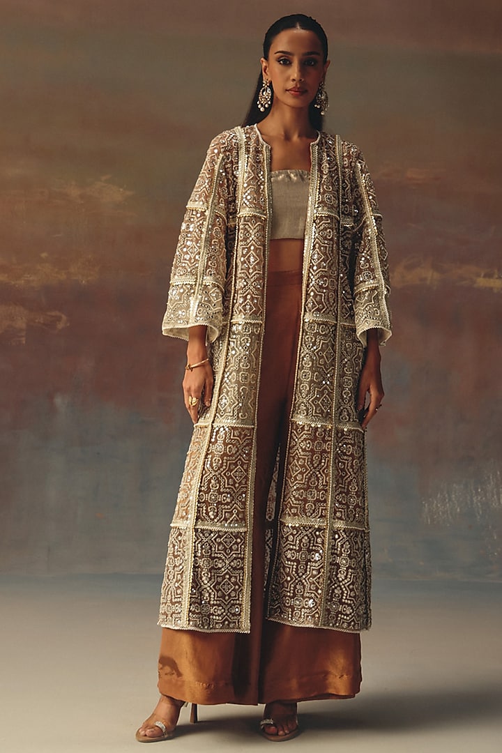 Golden Tissue Palazzo Pant by Twenty Nine at Pernia's Pop Up Shop