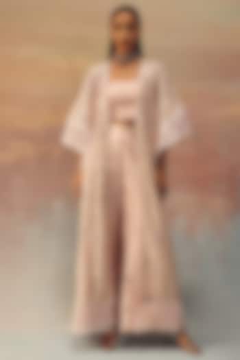 Silver Georgette Mirror Work Bandeau by Twenty Nine at Pernia's Pop Up Shop