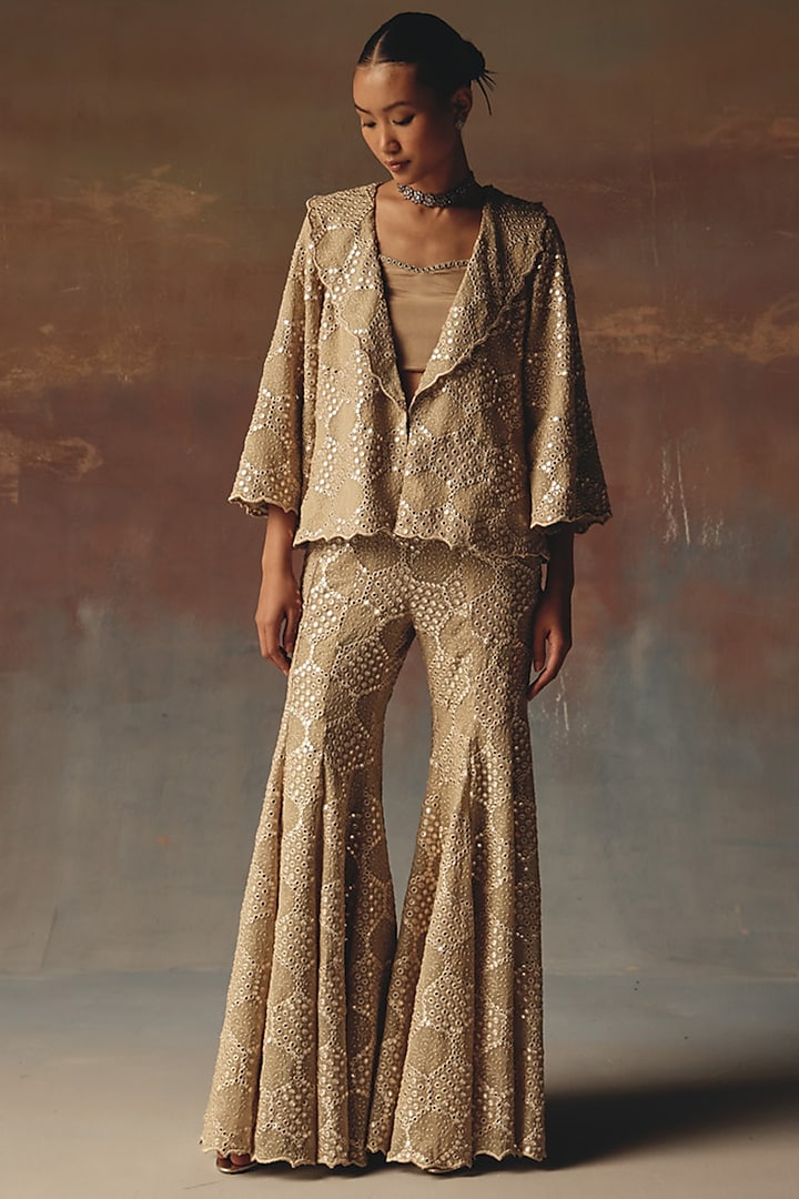 Gold Shantoon Mirror Work Bandeau by Twenty Nine at Pernia's Pop Up Shop