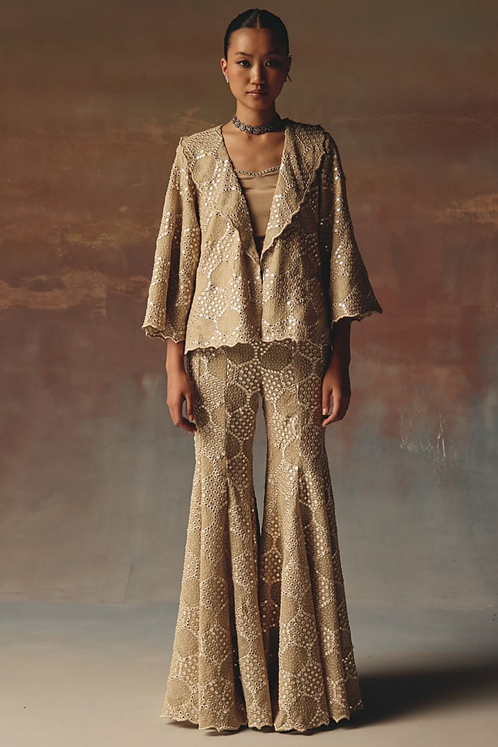 Gold Shantoon Mirror Work Bandeau by Twenty Nine at Pernia's Pop Up Shop