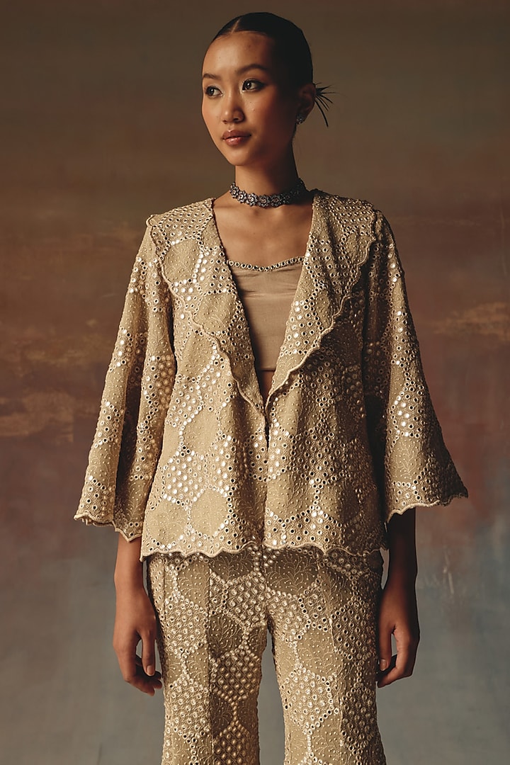 Gold Shantoon Mirror Work Bandeau by Twenty Nine at Pernia's Pop Up Shop