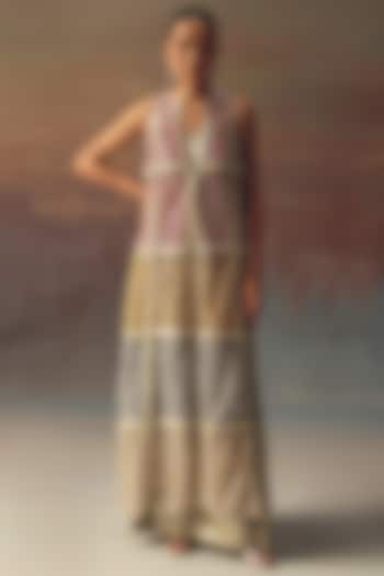 Multi-Colored Soft Net Mirror Work Overlay by Twenty Nine at Pernia's Pop Up Shop