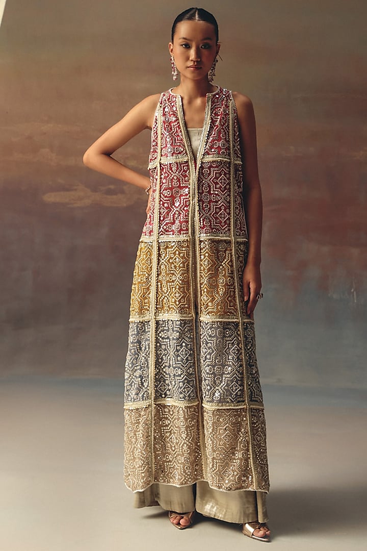 Silver Brocade Palazzo by Twenty Nine at Pernia's Pop Up Shop