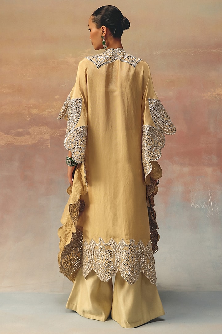 Golden Tissue Embellished Kaftan by Twenty Nine at Pernia's Pop Up Shop