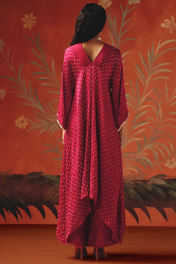 Wild Berry Organic Chanderi Palazzo Pants by Twenty Nine at Pernia's Pop Up Shop
