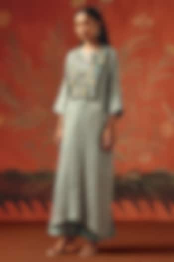 Sea Foam Organic Chanderi Palazzo by Twenty Nine at Pernia's Pop Up Shop