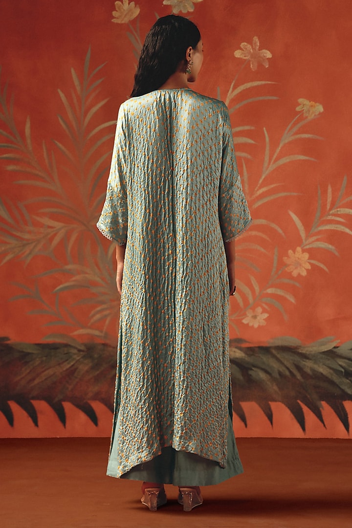Sea Foam Organic Chanderi Palazzo by Twenty Nine at Pernia's Pop Up Shop