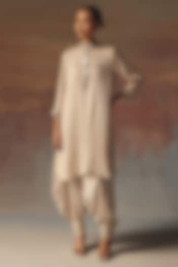 Moon Dust Gajji Silk Bandhani Mirror Work Shirt Kurta by Twenty Nine at Pernia's Pop Up Shop