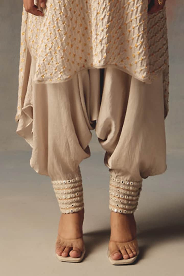 Moon Dust Satin Mirror Work Dhoti by Twenty Nine at Pernia's Pop Up Shop