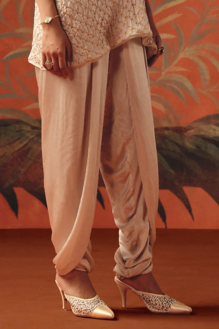 Moon Dust Satin Bead Work Tulip Dhoti by Twenty Nine at Pernia's Pop Up Shop