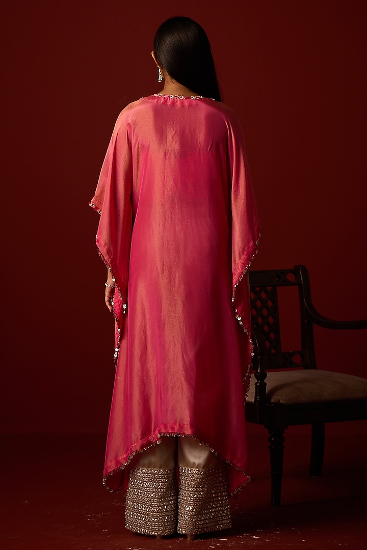 Silver Brocade Zari Mirror Work Palazzo by Twenty Nine at Pernia's Pop Up Shop