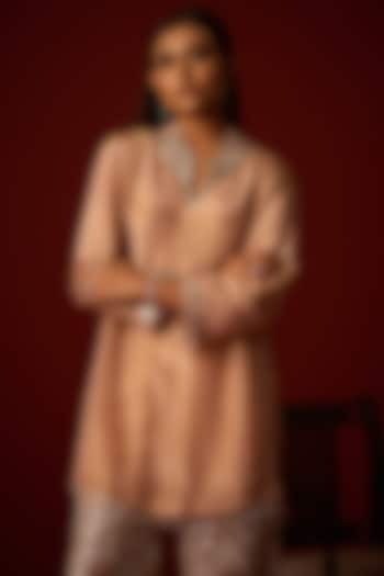 Blush Tissue Hand Embellished Tunic by Twenty Nine at Pernia's Pop Up Shop