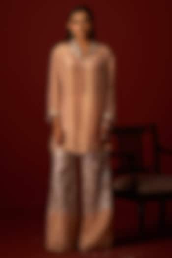 Blush Tissue Zari Mirror Work Palazzo by Twenty Nine at Pernia's Pop Up Shop