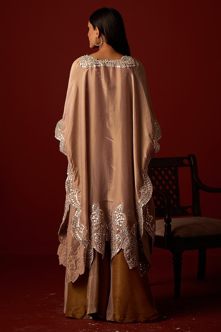 Antique Silver Tissue Mirror Work Cape by Twenty Nine at Pernia's Pop Up Shop
