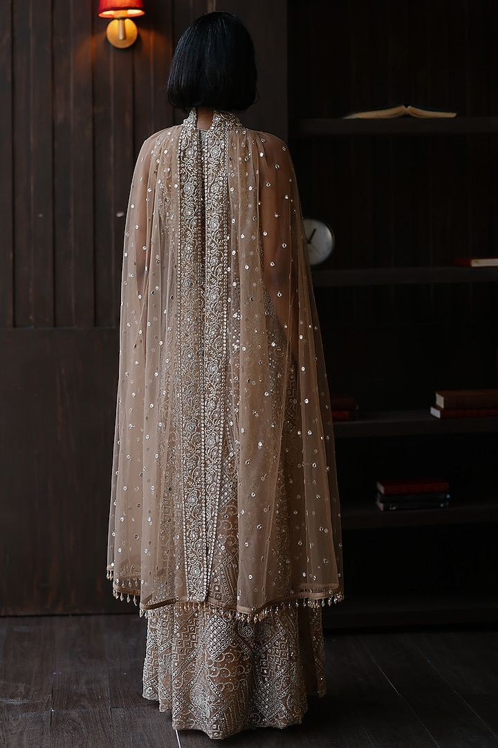 Light Gold Net Mirror & Beads Work Jacket by Twenty Nine at Pernia's Pop Up Shop