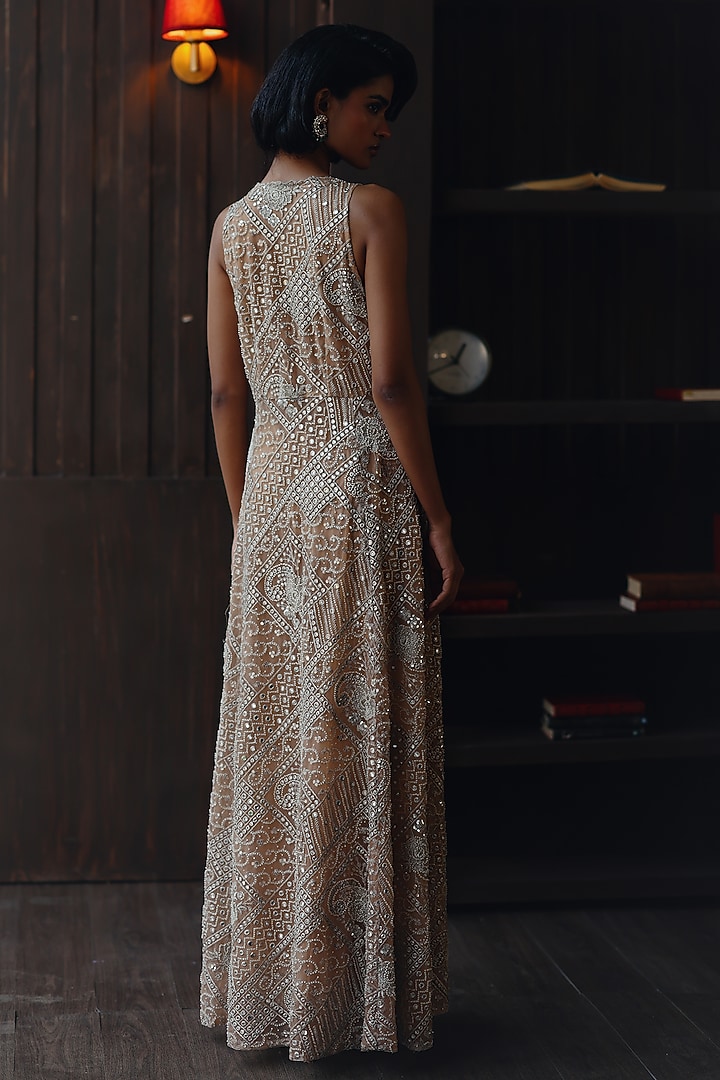 Light Gold Net Shoulder Cape by Twenty Nine at Pernia's Pop Up Shop