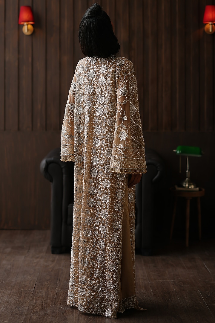 Haze Golden Net Mirror work Kaftan by Twenty Nine at Pernia's Pop Up Shop