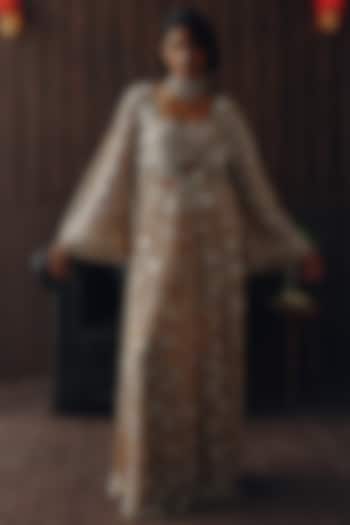 Haze Golden Shimmer Lycra Palazzo by Twenty Nine at Pernia's Pop Up Shop