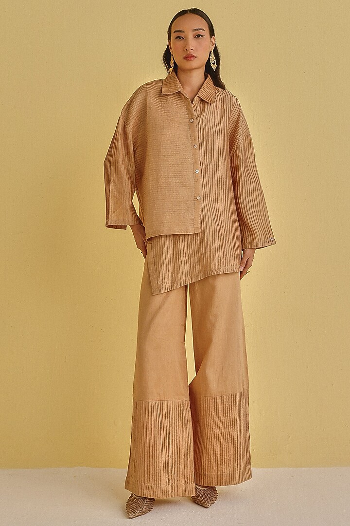 Honey Gold Organic Cotton Embellished Co-Ord Set by Twenty Nine at Pernia's Pop Up Shop