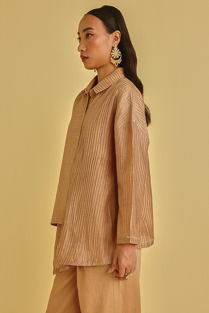 Honey Gold Organic Cotton Embellished Co-Ord Set by Twenty Nine at Pernia's Pop Up Shop