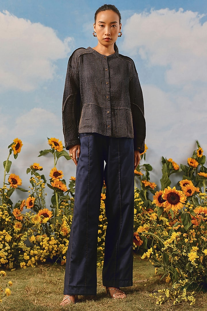 Indigo Organic Cotton Embellished Co-Ord Set by Twenty Nine at Pernia's Pop Up Shop